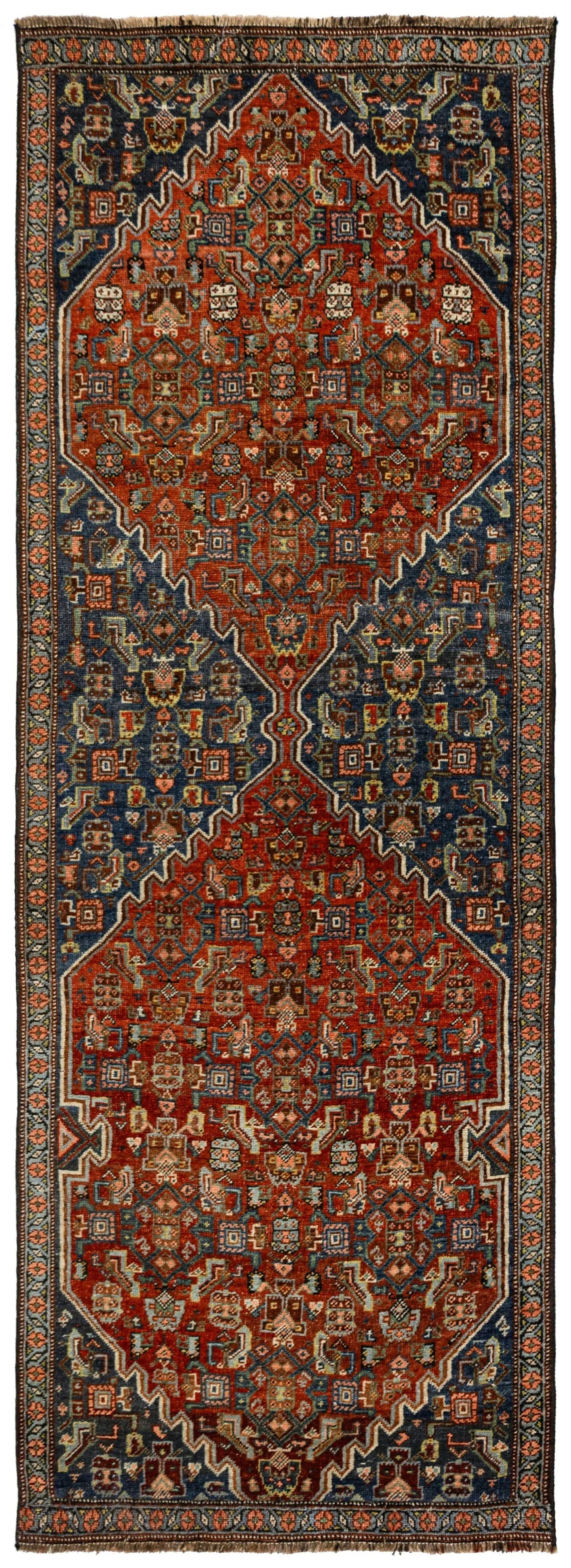 Vintage Bijar Handwoven Traditional Rug