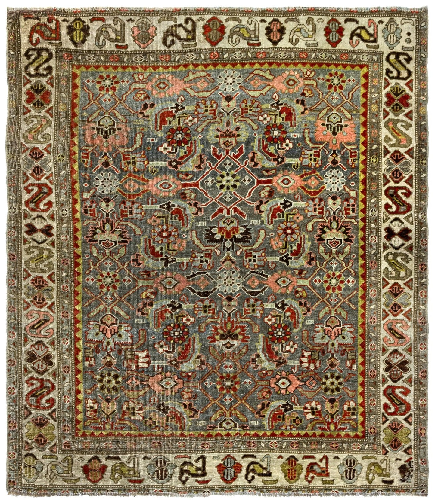 Vintage Bijar Handwoven Traditional Rug