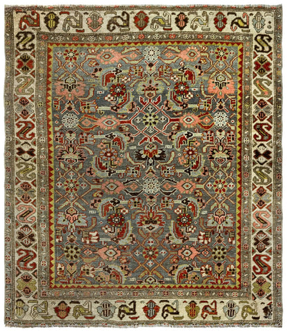 Vintage Bijar Handwoven Traditional Rug
