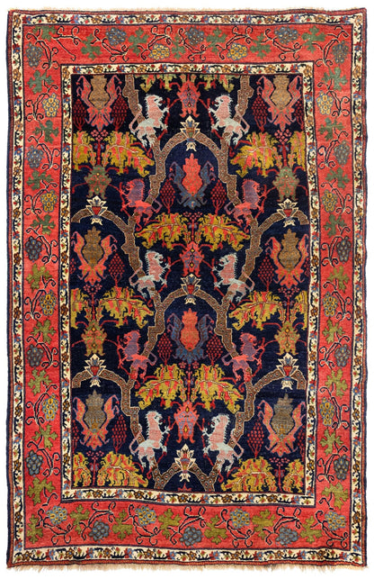  Bijar Handwoven Traditional Rug