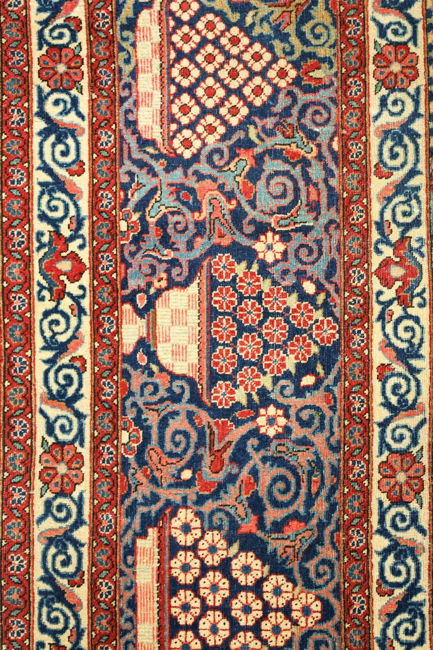 Antique Dabir Kashan Handwoven Traditional Rug, JF8661