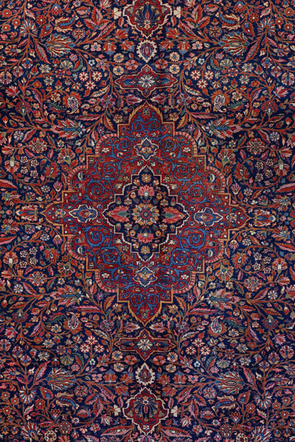 Antique Dabir Keshan Handwoven Traditional Rug, JF8756