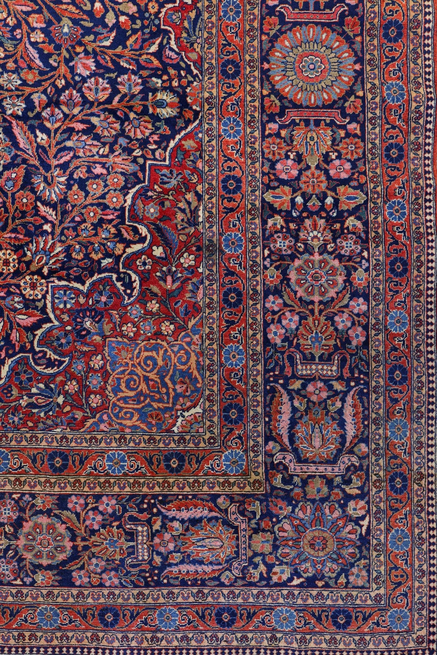 Antique Dabir Keshan Handwoven Traditional Rug, JF8756
