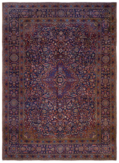 Antique Dabir Keshan Handwoven Traditional Rug