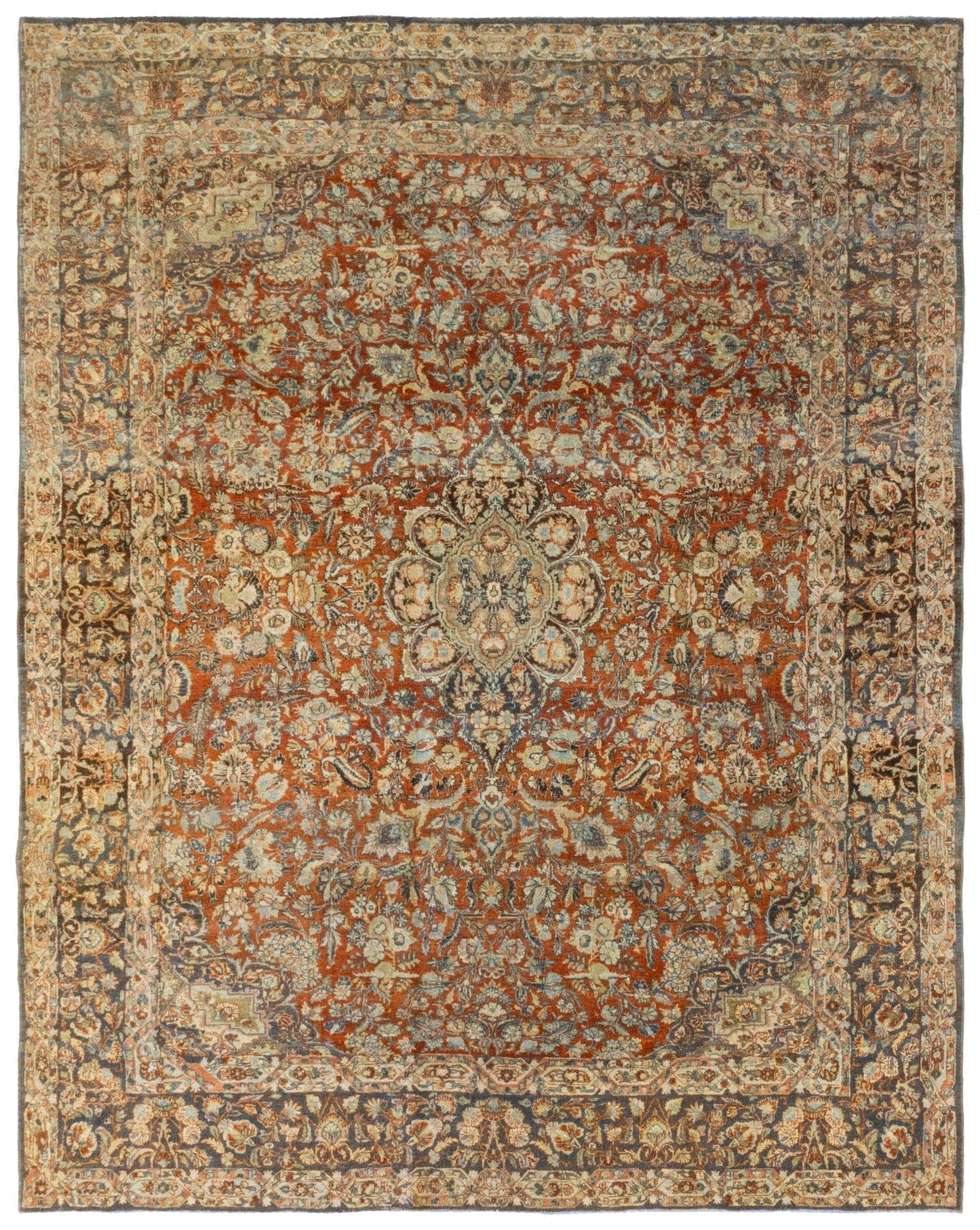Vintage Ekbatan Handwoven Traditional Rug
