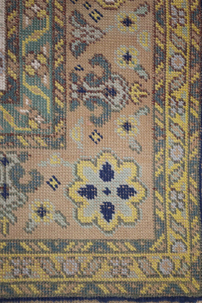 Vintage European Handwoven Traditional Rug, J68408