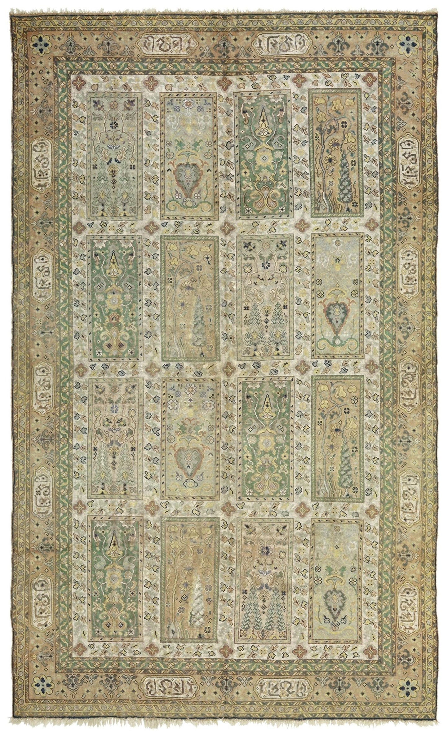 Vintage European Handwoven Traditional Rug
