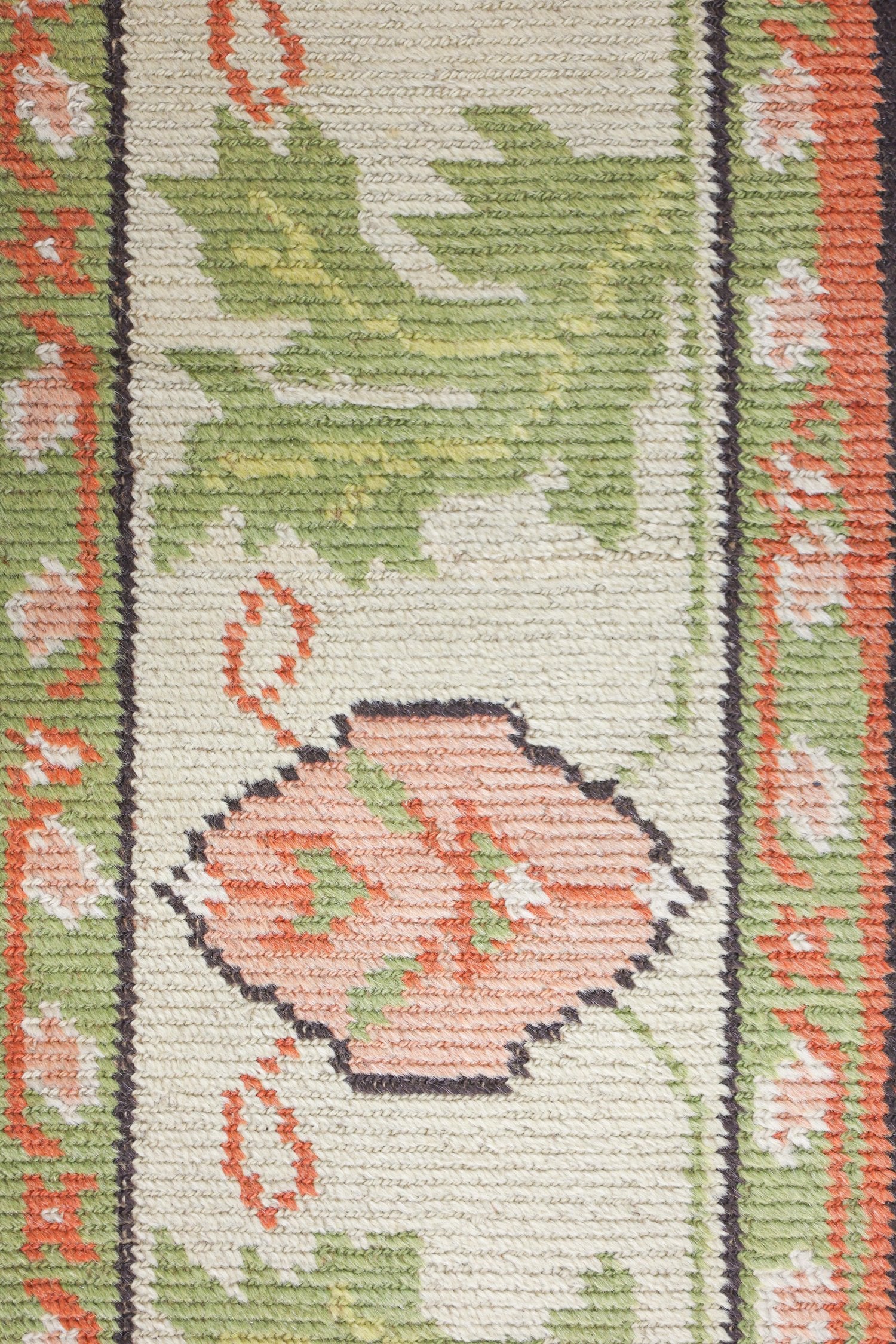 Vintage European Deco Handwoven Traditional Rug, J70051