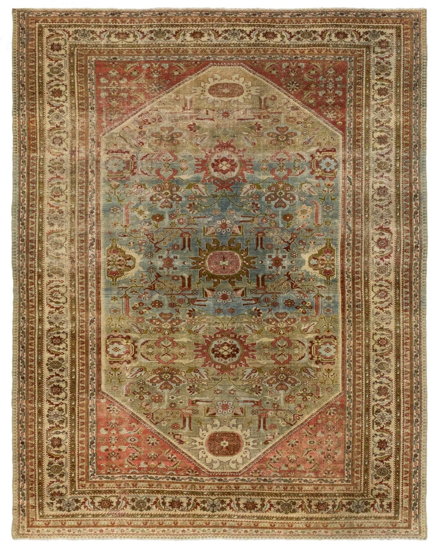 Vintage Feraghan Handwoven Traditional Rug