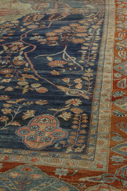 Antique Feraghan Sarouk Handwoven Traditional Rug, J81296