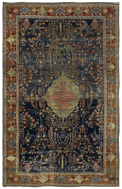 Antique Feraghan Sarouk Handwoven Traditional Rug