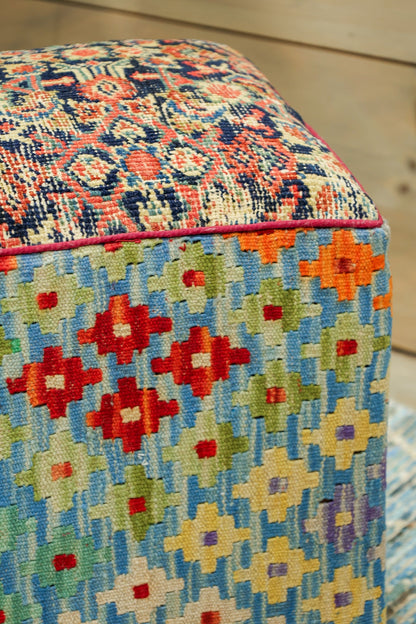 Ferahan Rug Ottoman, J80363