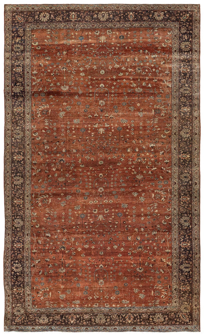 Vintage Ferahan Sarouk Handwoven Traditional Rug