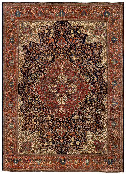 Antique Ferahan Sarouk Handwoven Traditional Rug