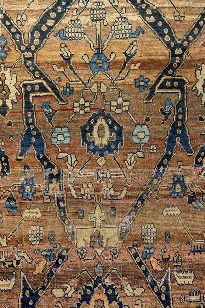 Vintage Haji Jalili Tabriz Handwoven Traditional Rug, J88237
