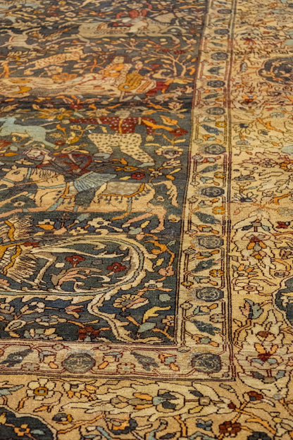 Hunting Agra Handwoven Traditional Rug, J88456