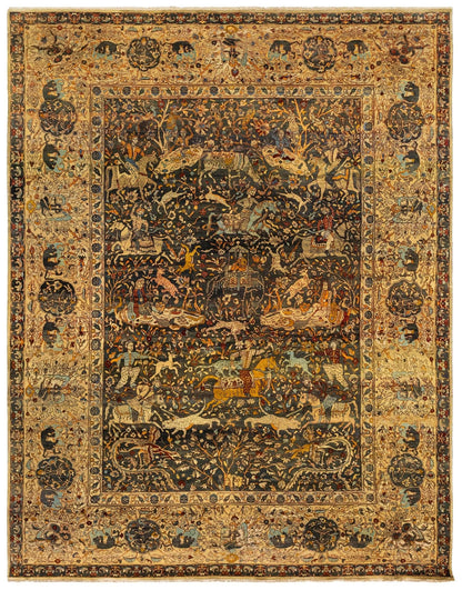 Hunting Agra Handwoven Traditional Rug