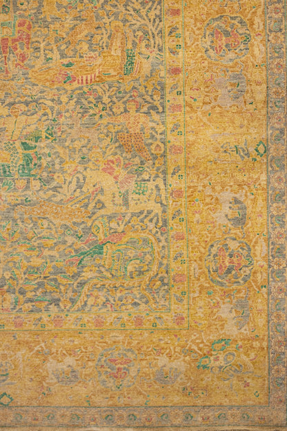 Hunting Agra Handwoven Traditional Rug, J88473
