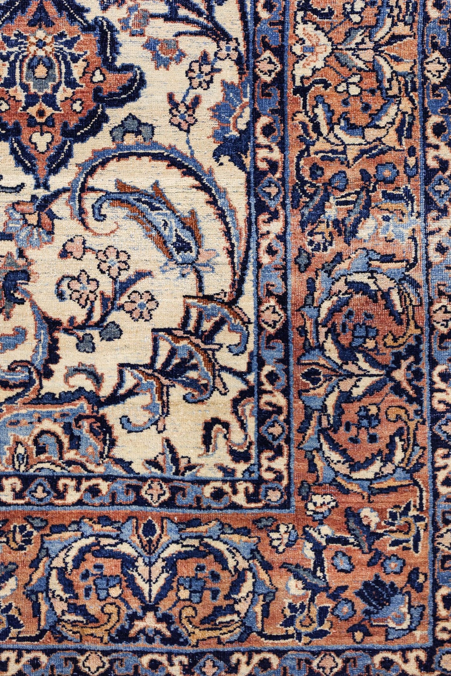 Vintage Isfahan Handwoven Traditional Rug, J79410