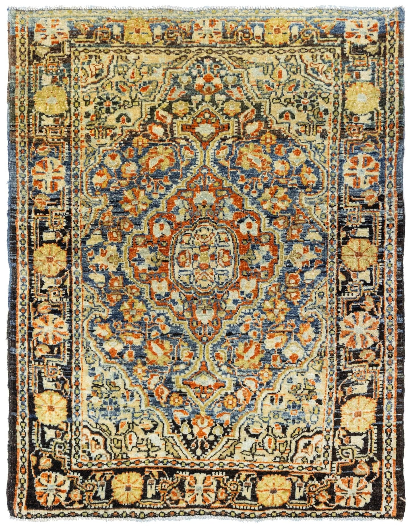 Vintage Jozan Sarouk Handwoven Traditional Rug