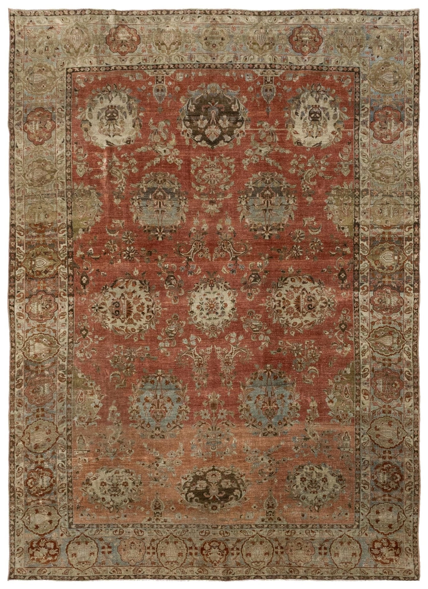 Vintage Jozan Sarouk Handwoven Traditional Rug