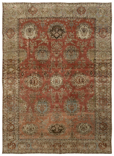 Vintage Jozan Sarouk Handwoven Traditional Rug