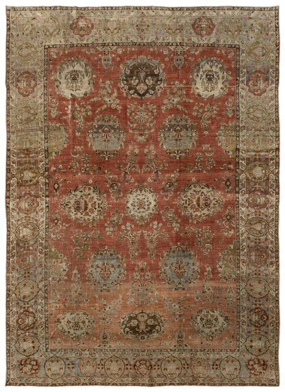 Vintage Jozan Sarouk Handwoven Traditional Rug