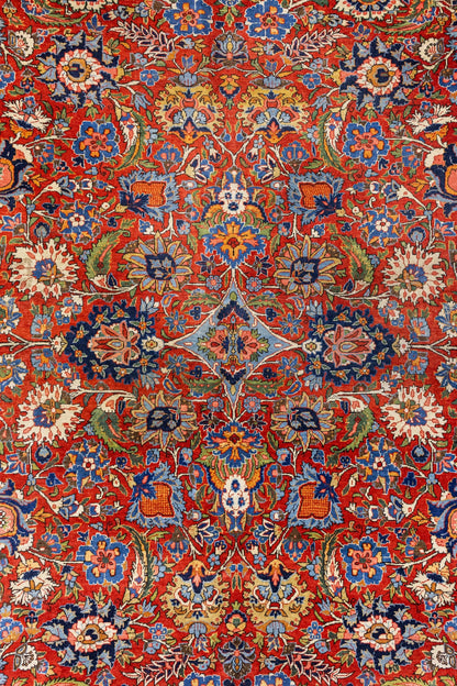 Antique Kashan Handwoven Traditional Rug, J88694