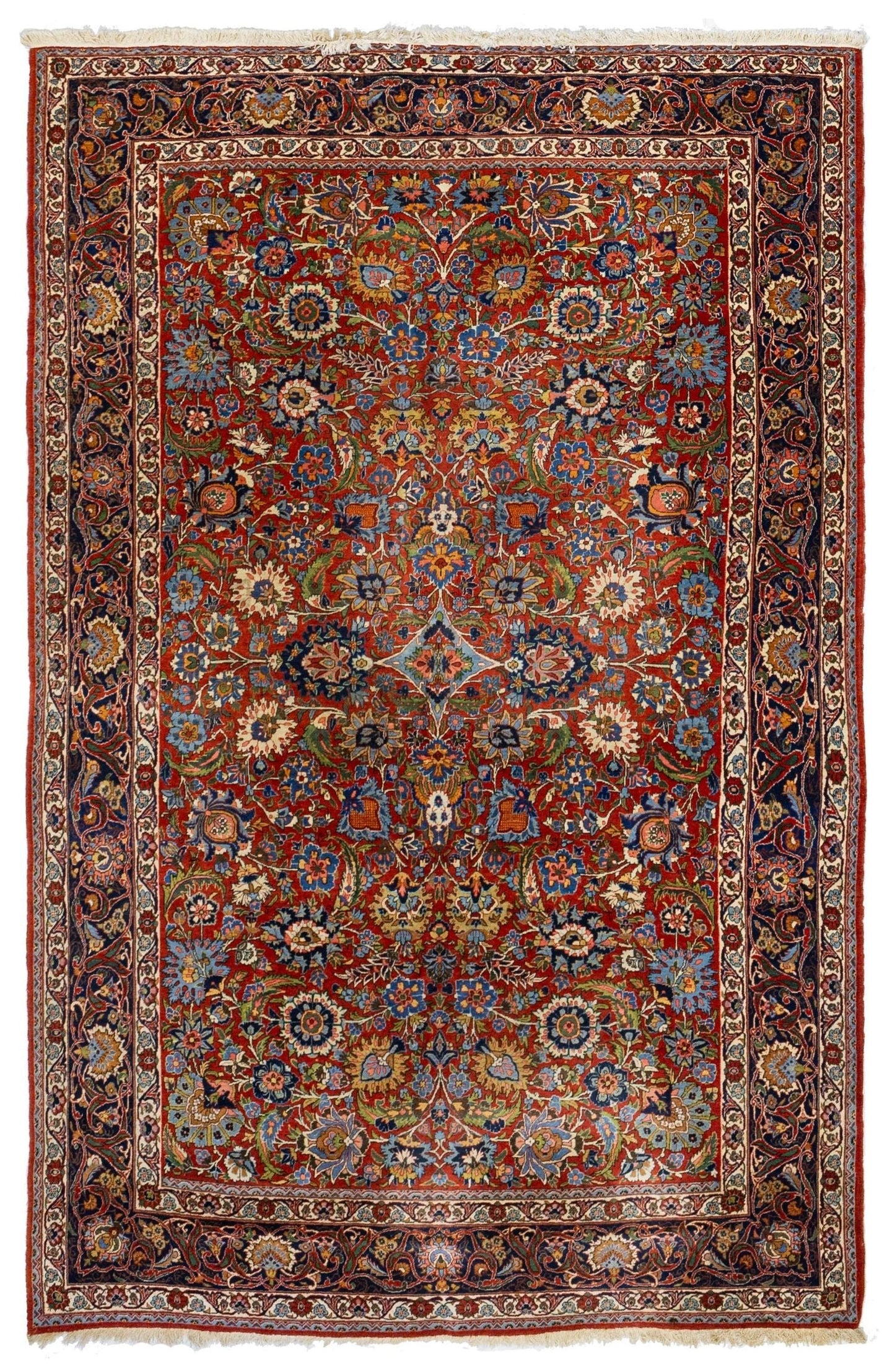Antique Kashan Handwoven Traditional Rug