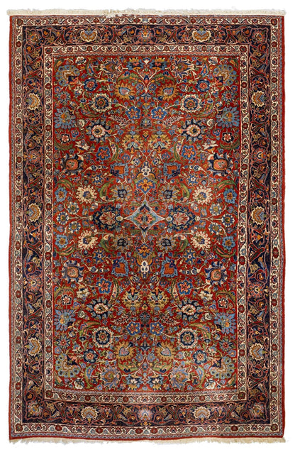 Antique Kashan Handwoven Traditional Rug