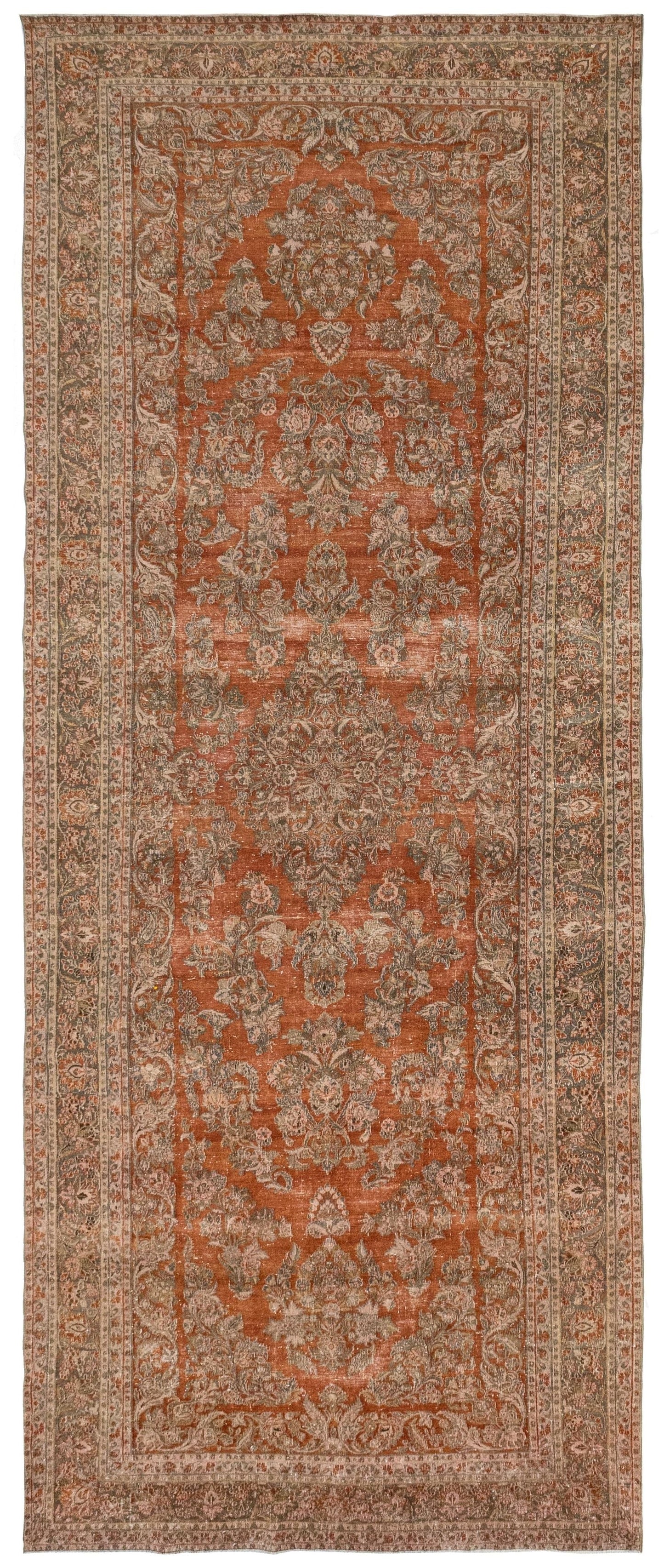 Vintage Kazvin Handwoven Traditional Rug