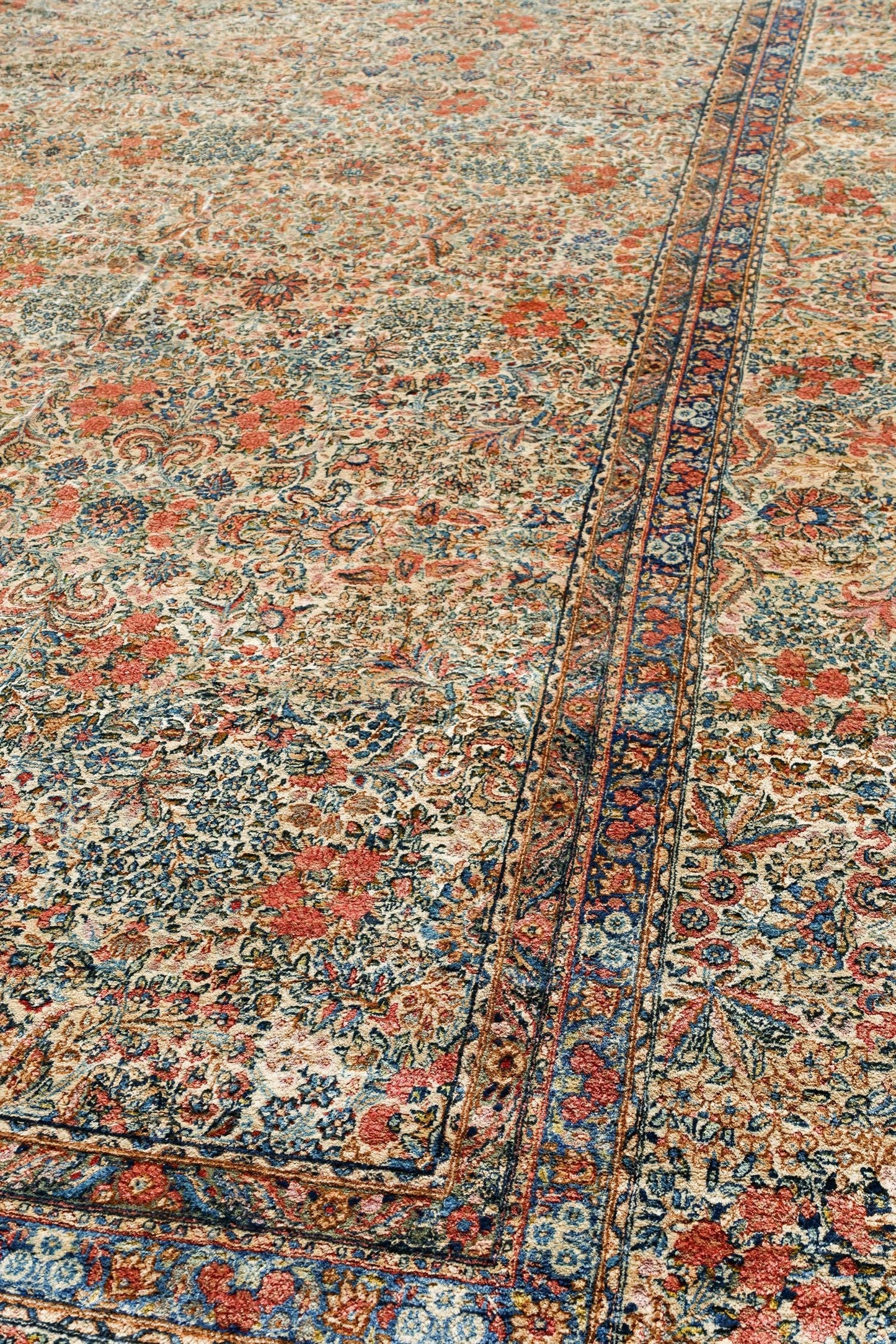 Antique Kerman Handwoven Traditional Rug, 82398