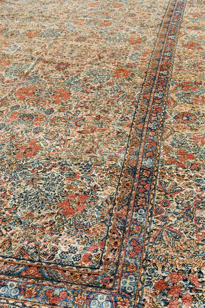 Antique Kerman Handwoven Traditional Rug, 82398
