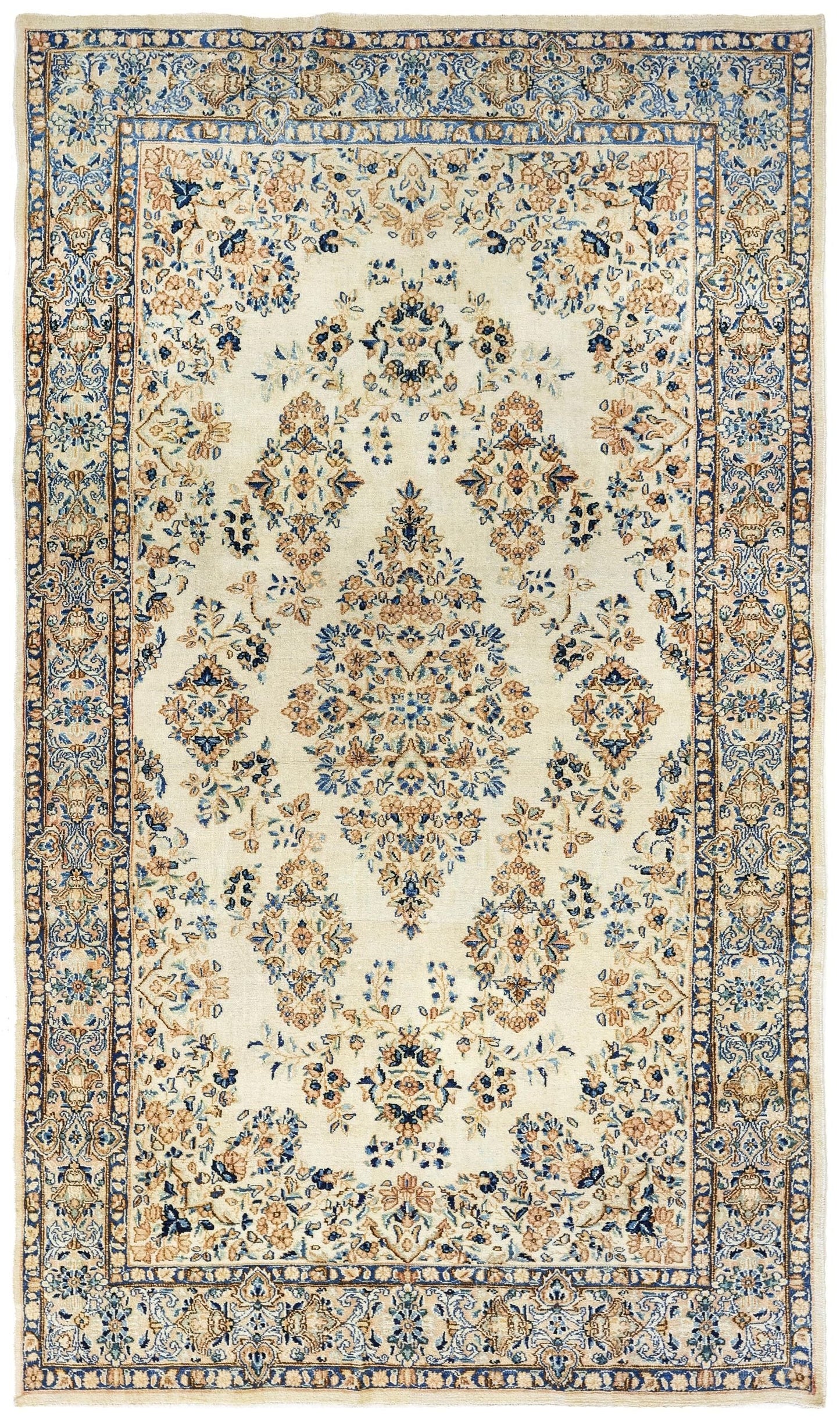 Vintage Kerman Handwoven Traditional Rug