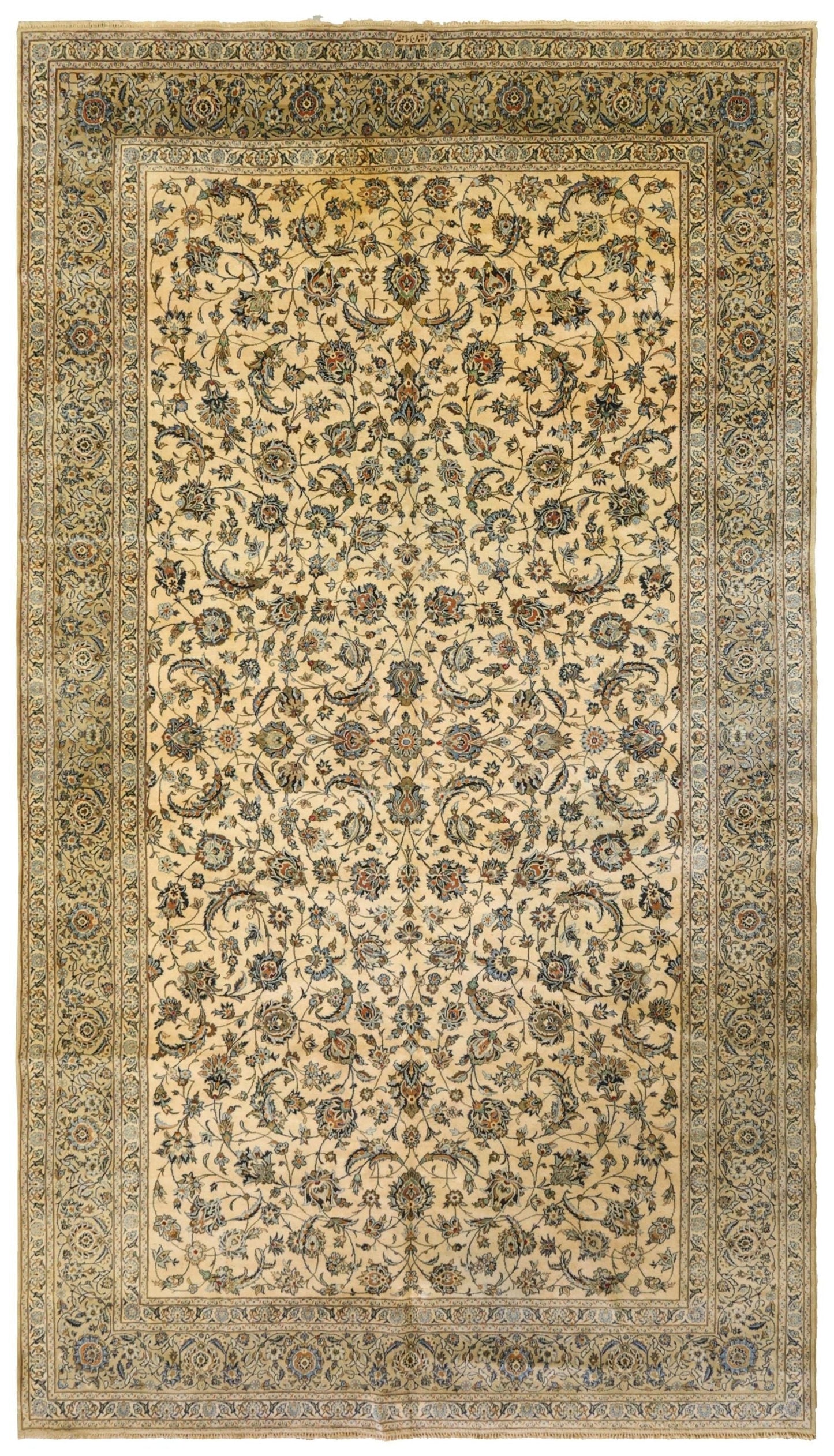 Antique Keshan Handwoven Traditional Rug