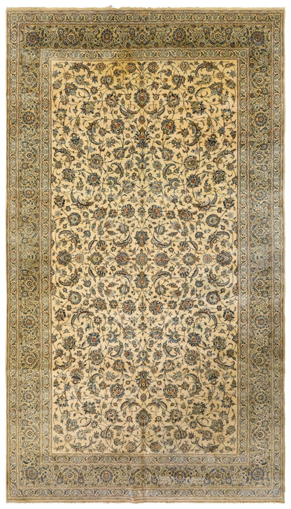 Antique Keshan Handwoven Traditional Rug