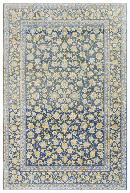 Vintage Keshan Handwoven Traditional Rug