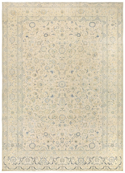 Vintage Keshan Handwoven Traditional Rug