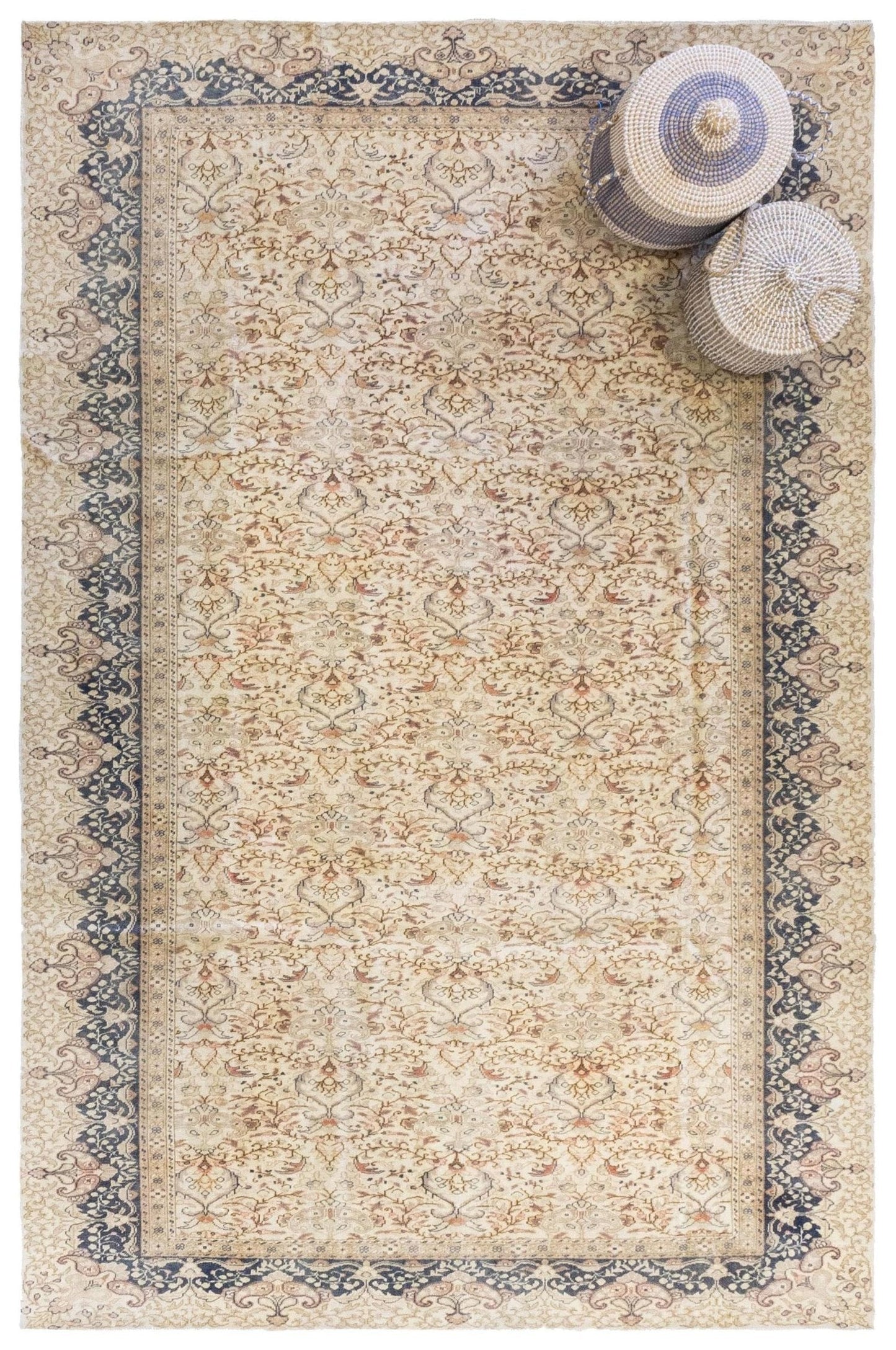 Vintage Keyseri Handwoven Traditional Rug, J79420