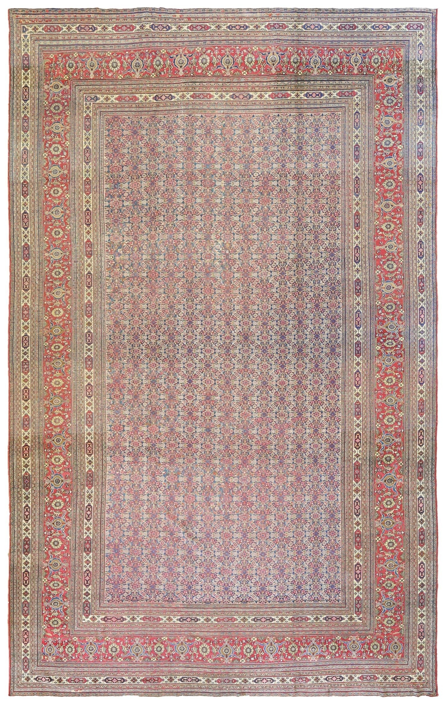 Antique Khorasan Handwoven Traditional Rug