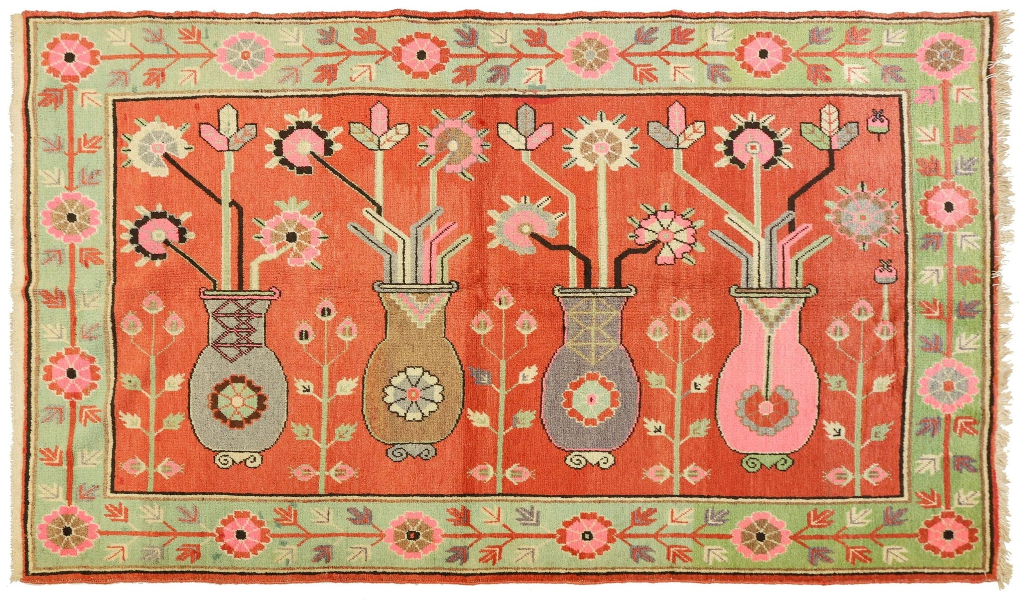 Antique Khotan Handwoven Traditional Rug