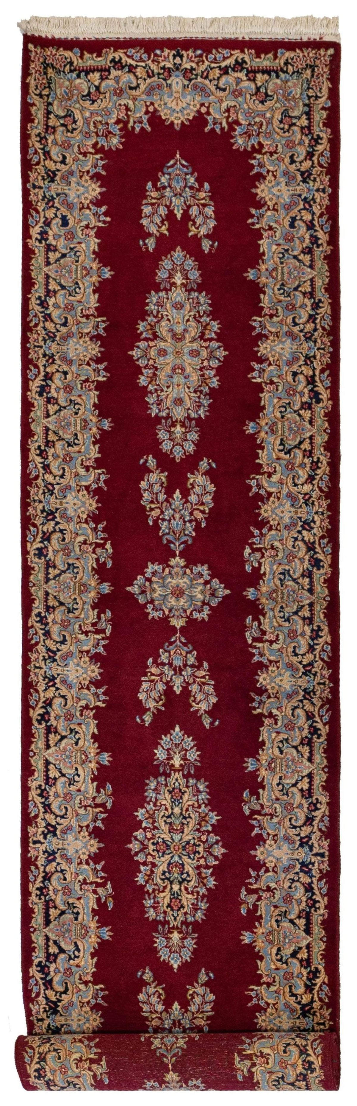 Antique Kirman Handwoven Traditional Rug