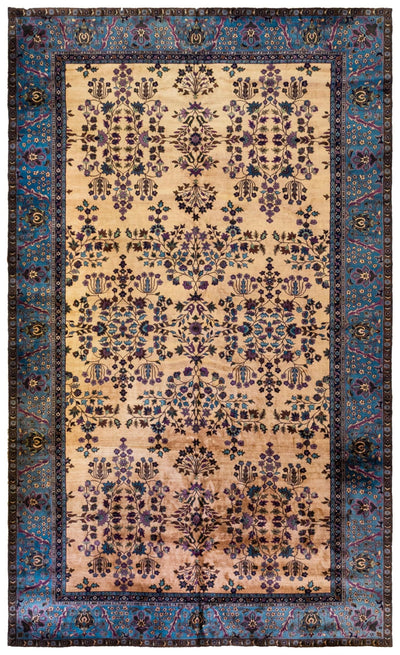 Antique Laristan Handwoven Traditional Rug