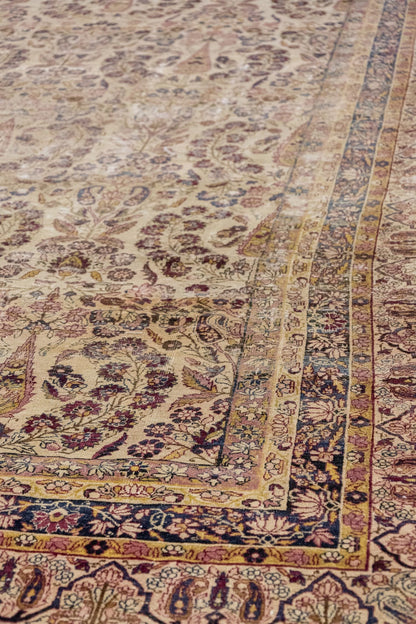 Vintage Lavar Kerman Handwoven Traditional Rug, J86575