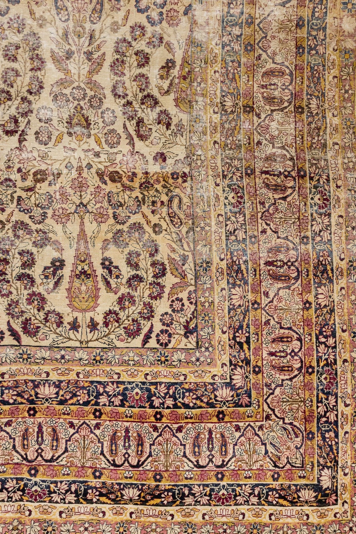 Vintage Lavar Kerman Handwoven Traditional Rug, J86575