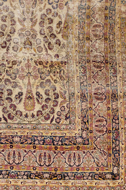 Vintage Lavar Kerman Handwoven Traditional Rug, J86575