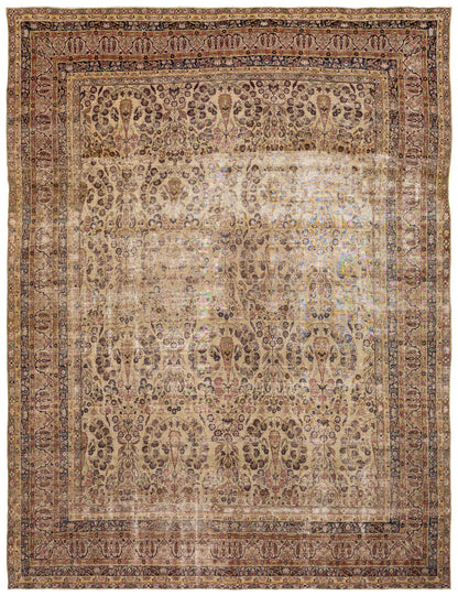 Vintage Lavar Kerman Handwoven Traditional Rug