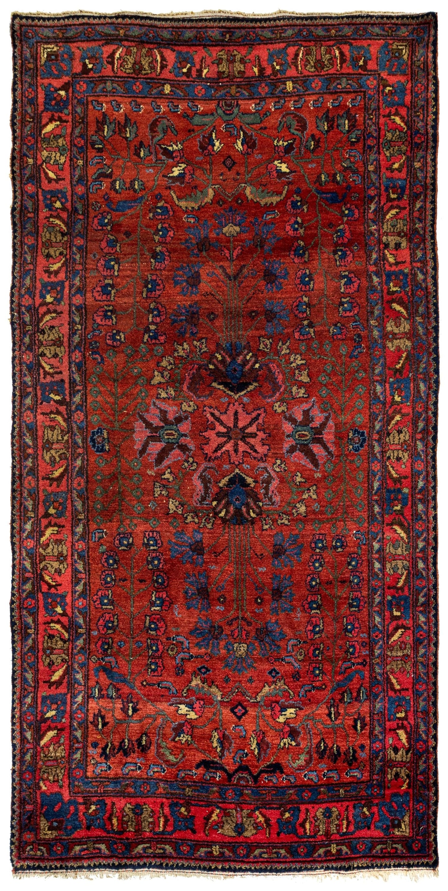Antique Lilihan Handwoven Traditional Rug
