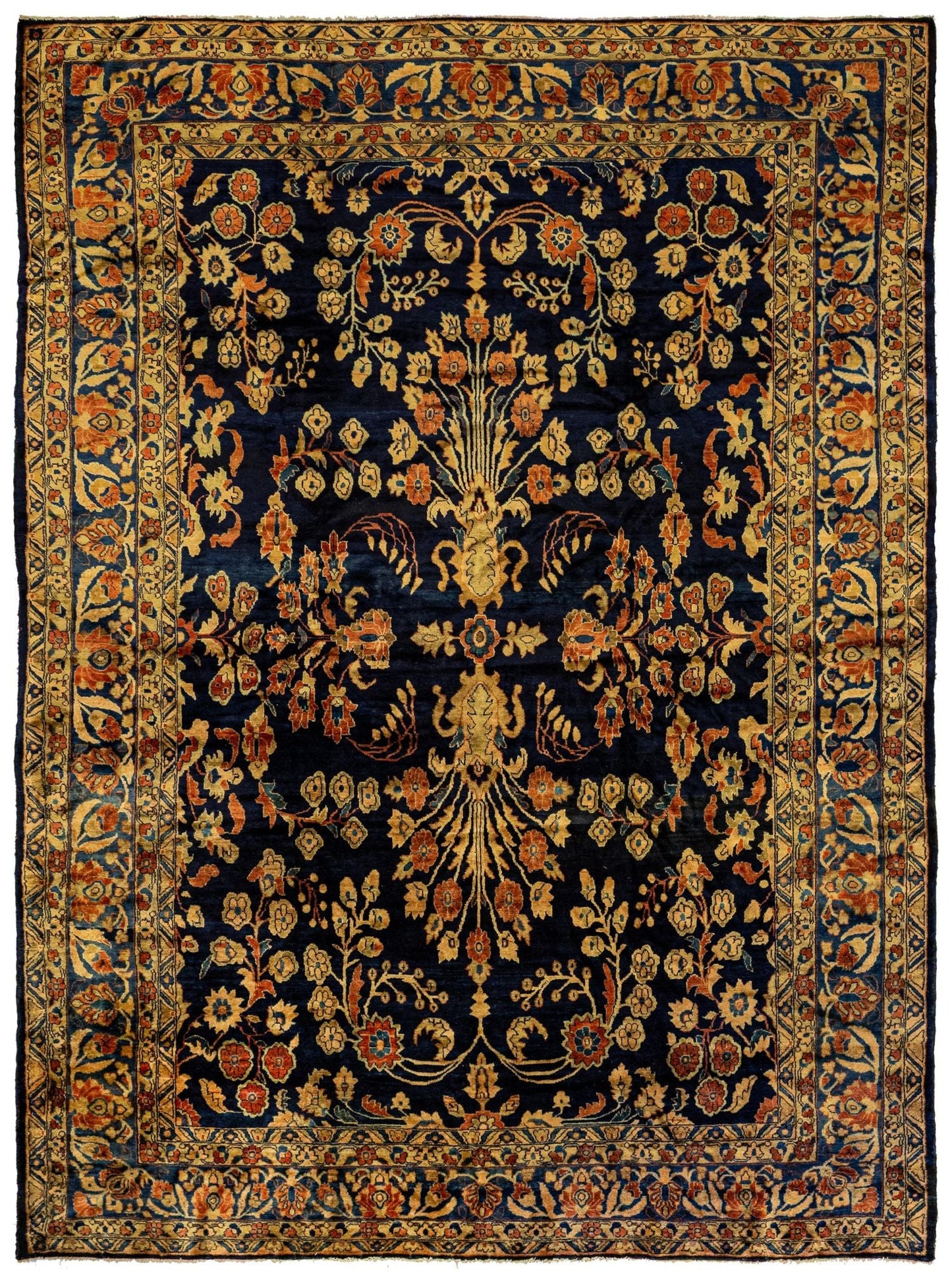 Antique Lilihan Handwoven Traditional Rug