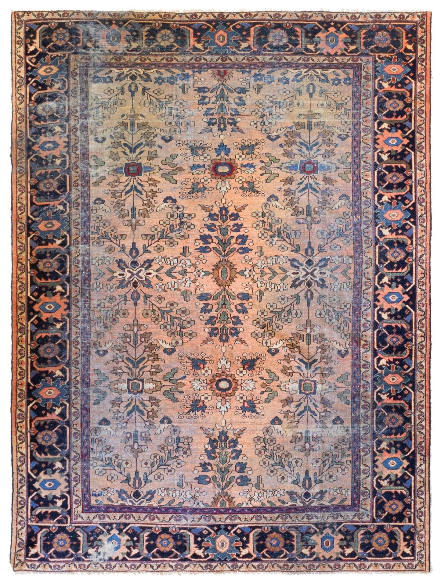 Vintage Mahal Handwoven Traditional Rug